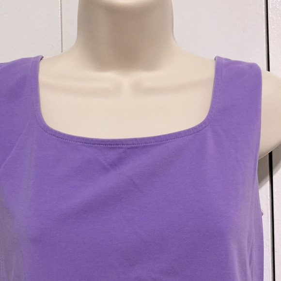 COLDWATER CREEK Camisole Tank Top Purple Lilac Stretch Lace Women Medium 10 12 - Picture 3 of 16